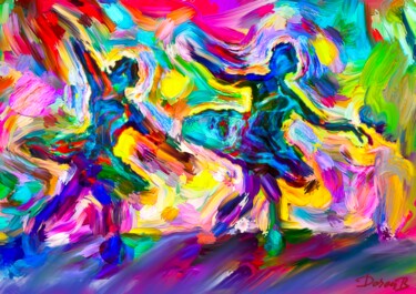 Two colorful ballerinas