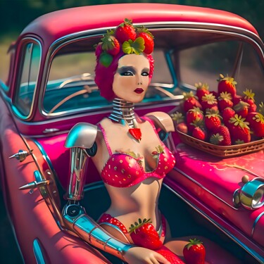 Pin-up robot and strawberries